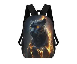 sinyumoney 2 Sacs À Dos Black Panther Fantasy Fire Sac À Dos Scolaire Pour Enfants, Sac D'école Imprimé En 3D Pour Garçons, Élèves Du Primaire Et Du Collège 17inch
