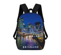 sinyumoney 2 Sacs À Dos Brisbane Australia Sac À Dos Scolaire Pour Enfants, Sac D'école Imprimé En 3D Pour Garçons, Élèves Du Primaire Et Du Collège 17inch