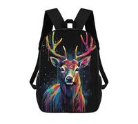 sinyumoney 2 Sacs À Dos Colorful Deer With Drips Sac À Dos Scolaire Pour Enfants, Sac D'école Imprimé En 3D Pour Garçons, Élèves Du Primaire Et Du Collège 17inch