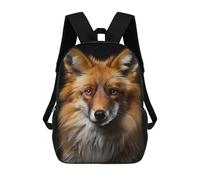 sinyumoney 2 Sacs À Dos Cool Red Fox Portrait Sac À Dos Scolaire Pour Enfants, Sac D'école Imprimé En 3D Pour Garçons, Élèves Du Primaire Et Du Collège 17inch