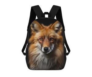 sinyumoney 2 Sacs À Dos Cool Red Fox Portrait Sac À Dos Scolaire Pour Enfants, Sac D'école Imprimé En 3D Pour Garçons, Élèves Du Primaire Et Du Collège 17inch