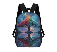 sinyumoney 2 Sacs À Dos Cosmic Harmony Tree Landscape Sac À Dos Scolaire Pour Enfants, Sac D'école Imprimé En 3D Pour Garçons, Élèves Du Primaire Et Du Collège 17inch