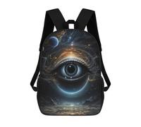 sinyumoney 2 Sacs À Dos Eye of The Universe Sac À Dos Scolaire Pour Enfants, Sac D'école Imprimé En 3D Pour Garçons, Élèves Du Primaire Et Du Collège 17inch