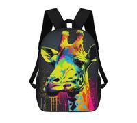 sinyumoney 2 Sacs À Dos Giraffe PopArt Animal Sac À Dos Scolaire Pour Enfants, Sac D'école Imprimé En 3D Pour Garçons, Élèves Du Primaire Et Du Collège 17inch