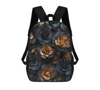 sinyumoney 2 Sacs À Dos Gold Flowers Sac À Dos Scolaire Pour Enfants, Sac D'école Imprimé En 3D Pour Garçons, Élèves Du Primaire Et Du Collège 17inch
