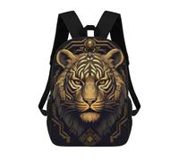 sinyumoney 2 Sacs À Dos GOLDEN TIGER ART Sac À Dos Scolaire Pour Enfants, Sac D'école Imprimé En 3D Pour Garçons, Élèves Du Primaire Et Du Collège 17inch
