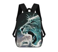sinyumoney 2 Sacs À Dos Lion Fractal Sac À Dos Scolaire Pour Enfants, Sac D'école Imprimé En 3D Pour Garçons, Élèves Du Primaire Et Du Collège 17inch