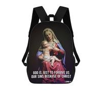 sinyumoney 2 Sacs À Dos Mary Mother of God Sac À Dos Scolaire Pour Enfants, Sac D'école Imprimé En 3D Pour Garçons, Élèves Du Primaire Et Du Collège 17inch