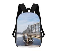 sinyumoney 2 Sacs À Dos OTTAWA 3 Sac À Dos Scolaire Pour Enfants, Sac D'école Imprimé En 3D Pour Garçons, Élèves Du Primaire Et Du Collège 17inch