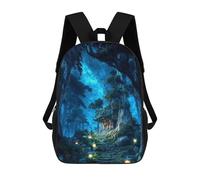 sinyumoney 2 Sacs À Dos Path of Lanterns And Stars Sac À Dos Scolaire Pour Enfants, Sac D'école Imprimé En 3D Pour Garçons, Élèves Du Primaire Et Du Collège 17inch