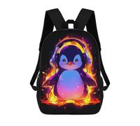 sinyumoney 2 Sacs À Dos Penguin Hot Music Passion Sac À Dos Scolaire Pour Enfants, Sac D'école Imprimé En 3D Pour Garçons, Élèves Du Primaire Et Du Collège 17inch