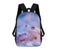 sinyumoney 2 Sacs À Dos Pink And White Frogs Sac À Dos Scolaire Pour Enfants, Sac D'école Imprimé En 3D Pour Garçons, Élèves Du Primaire Et Du Collège 17inch