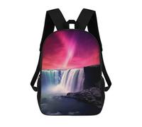 sinyumoney 2 Sacs À Dos Red Northern Lights at Sky Sac À Dos Scolaire Pour Enfants, Sac D'école Imprimé En 3D Pour Garçons, Élèves Du Primaire Et Du Collège 17inch