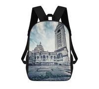 sinyumoney 2 Sacs À Dos Sacre Coeur Basilica Sac À Dos Scolaire Pour Enfants, Sac D'école Imprimé En 3D Pour Garçons, Élèves Du Primaire Et Du Collège 17inch