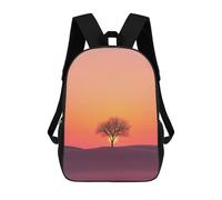 sinyumoney 2 Sacs À Dos Silhouette Tree Sunset Sac À Dos Scolaire Pour Enfants, Sac D'école Imprimé En 3D Pour Garçons, Élèves Du Primaire Et Du Collège 17inch