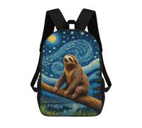 sinyumoney 2 Sacs À Dos Sloth Starry Night Sac À Dos Scolaire Pour Enfants, Sac D'école Imprimé En 3D Pour Garçons, Élèves Du Primaire Et Du Collège 17inch
