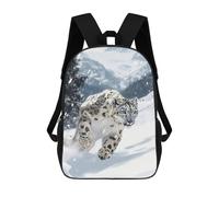 sinyumoney 2 Sacs À Dos Snow Leopard Running Sac À Dos Scolaire Pour Enfants, Sac D'école Imprimé En 3D Pour Garçons, Élèves Du Primaire Et Du Collège 17inch