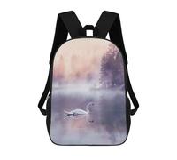 sinyumoney 2 Sacs À Dos Swans Dawn Serenity Sac À Dos Scolaire Pour Enfants, Sac D'école Imprimé En 3D Pour Garçons, Élèves Du Primaire Et Du Collège 17inch