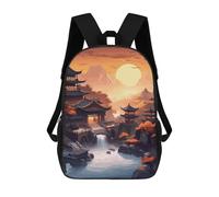 sinyumoney 2 Sacs À Dos Vintage Japan Landscapes Sac À Dos Scolaire Pour Enfants, Sac D'école Imprimé En 3D Pour Garçons, Élèves Du Primaire Et Du Collège 17inch