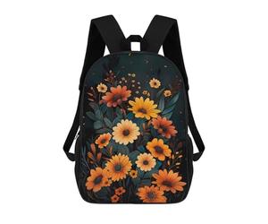 sinyumoney 2 Sacs À Dos Wild Flower Sac À Dos Scolaire Pour Enfants, Sac D'école Imprimé En 3D Pour Garçons, Élèves Du Primaire Et Du Collège 17inch