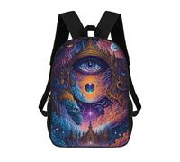 sinyumoney 3D Colorful Owl Artwork-26 Sac à Dos Enfant Imperméable Sac à Dos Scolaire Sac à Dos Mignon Sac à Dos Loisirs Mode pour Enfants, Filles, Garçons, École, Eye Of The Cosmos -1, 17"