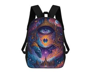 sinyumoney 3D Colorful Owl Artwork-26 Sac à Dos Enfant Imperméable Sac à Dos Scolaire Sac à Dos Mignon Sac à Dos Loisirs Mode pour Enfants, Filles, Garçons, École, Eye Of The Cosmos -1, 17"