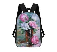 sinyumoney A Bouquet of Roses Sac À Dos Imprimé En 3D Pour Enfants, Sac D'école Grande Capacité, Sac De Voyage, Sac À Livres, Sac À Dos Scolaire Pour Enfants 17inch