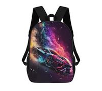 sinyumoney A Burst of Color on Wheels Sac À Dos Enfant Fille 3D, Sac D'école, Sac À Dos Pour Tout-petits, Sac À Dos Décontracté, Sac À Livres Tendance 17inch