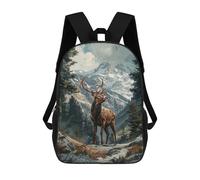 sinyumoney A Deer in The Forest Sacs À Dos Tendance Imprimés En 3D 17inch Sac D'école Décontracté Pour Enfants, Garçons, Élèves Du Primaire Et Du Collège