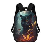 sinyumoney A Fiery Black Panther Sac À Dos Enfant Fille 3D, Sac D'école, Sac À Dos Pour Tout-petits, Sac À Dos Décontracté, Sac À Livres Tendance 17inch