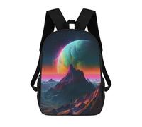 sinyumoney A Man Standing The Mount Sac À Dos Imprimé En 3D Pour Enfants, Sac D'école, Sac De Voyage Grande Capacité, Sac À Livres, Sac À Dos Pour Enfants 17inch