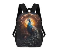 sinyumoney A Peacock in Moonlight Sac À Dos, Cartable Imprimé En 3D, Sac À Goûter, Sac À Dos De Voyage, Sac À Dos Entre Amis, Sac À Dos Scolaire Pour Filles Et Garçons 17inch