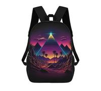 sinyumoney A Retrowave Pyramid Sacs À Dos Pour Enfants, Sac À Dos Scolaire Imprimé En 3D Pour Enfants, Sac À Dos De Voyage, Sac À Livres Pour Enfants 17inch Sac D'école