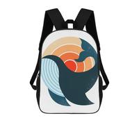 sinyumoney A Whale Sunset Sac À Dos Scolaire Imprimé En 3D Pour Garçons Et Filles, Sac À Dos Pour Ordinateur Portable Pour Enfants/étudiants/adultes 17inch
