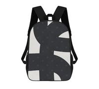 sinyumoney Abstract Black And White Art Sac À Dos Enfant Tendance Et Amusant, Sac À Dos Pour Garçons Et Adolescents, Sac D'école Imprimé En 3D Pour Garçons 17inch