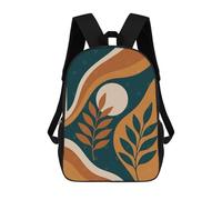 sinyumoney Abstract Botanical Art Print - Modern Plant-Inspired Wall Decor in Minimal Style Sac À Dos Scolaire Imprimé En 3D Pour Enfants, Sac À Dos Garçon/fille, Sac De Voyage Pour Enfants 17inch