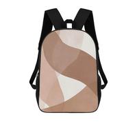 sinyumoney Abstract Brown & White Art Sacs À Dos Imprimés En 3D Pour Enfants, Sacs D'école Tendance Pour Garçons, Sacs De Voyage, Sacs Scolaires Pour Élèves Du Primaire 17inch