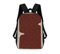 sinyumoney Abstract Burgundy Shape Sac À Dos Enfant Fille 3D, Sac D'école, Sac À Dos Pour Tout-petits, Sac À Dos Décontracté, Sac À Livres Tendance 17inch