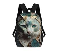 sinyumoney Abstract Cat Gem Kintsugi Sac À Dos Scolaire Pour Filles Et Garçons Avec Poche, Sac À Dos Tendance Pour Enfants 17inch