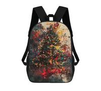 sinyumoney Abstract Christmas Tree Art Sacs À Dos Pour Enfants 17inch Sac À Dos Scolaire, Sac D'école Imprimé En 3D Pour Garçons, Élèves Du Primaire Et Du Collège