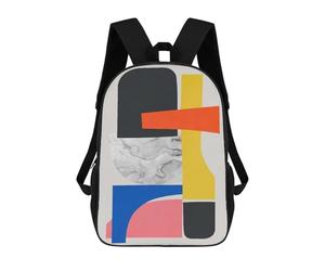 sinyumoney Abstract Collage 5 Sac À Dos Scolaire Pour Enfants Imprimé En 3D, Idéal Pour Les Voyages Et Les Lectures, Pour Les Garçons Et Les Élèves Du Primaire 17inch