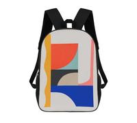sinyumoney Abstract Collage 8 Sac À Dos Enfant Fille 3D, Sac D'école, Sac À Dos Pour Tout-petits, Sac À Dos Décontracté, Sac À Livres Tendance 17inch