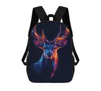 sinyumoney Abstract Deer Portrait Sacs À Dos Imprimés En 3D Pour Enfants, Sacs D'école Tendance Pour Garçons, Sacs De Voyage, Sacs Scolaires Pour Élèves Du Primaire 17inch