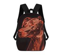 sinyumoney Abstract Doberman Dog Portrait Sacs À Dos Scolaires Pour Enfants, Sac D'école Imprimé En 3D Pour Garçons, Élèves Du Primaire Et Du Collège 17inch