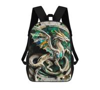 sinyumoney Abstract Dragon Kintsugi Sacs À Dos Scolaires Pour Enfants, Sac D'école Imprimé En 3D Pour Garçons, Élèves Du Primaire Et Du Collège 17inch