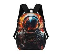 sinyumoney Abstract Fire Astronaut Sacs À Dos Scolaires Pour Enfants, Sac D'école Imprimé En 3D Pour Garçons, Élèves Du Primaire Et Du Collège 17inch