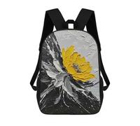 sinyumoney Abstract Floral Painting with Yellow Flower Sacs À Dos Imprimés En 3D Pour Enfants, Sacs D'école Tendance Pour Garçons, Sacs De Voyage, Sacs Scolaires Pour Élèves Du Primaire 17inch