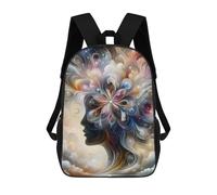 sinyumoney Abstract Flower Woman Sac À Dos Scolaire Pour Adolescents, Imprimé En 3D, Ajustable, À Poches Tendance, Pour Enfants, Garçons, Filles, Étudiants Et Adolescents 17inch