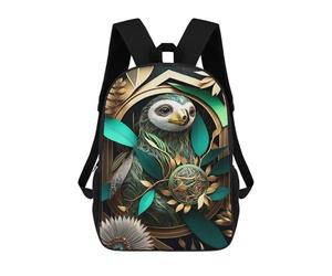 sinyumoney Abstract Flowers Sloth Sac À Dos Scolaire Imprimé En 3D, Sac À Dos Décontracté Pour Enfants, Sac D'école Imprimé En 3D Pour Garçons, Primaire Et Collège 17inch