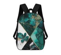 sinyumoney Abstract Geometric Floral Sac À Dos Enfant Fille 3D, Sac D'école, Sac À Dos Pour Tout-petits, Sac À Dos Décontracté, Sac À Livres Tendance 17inch